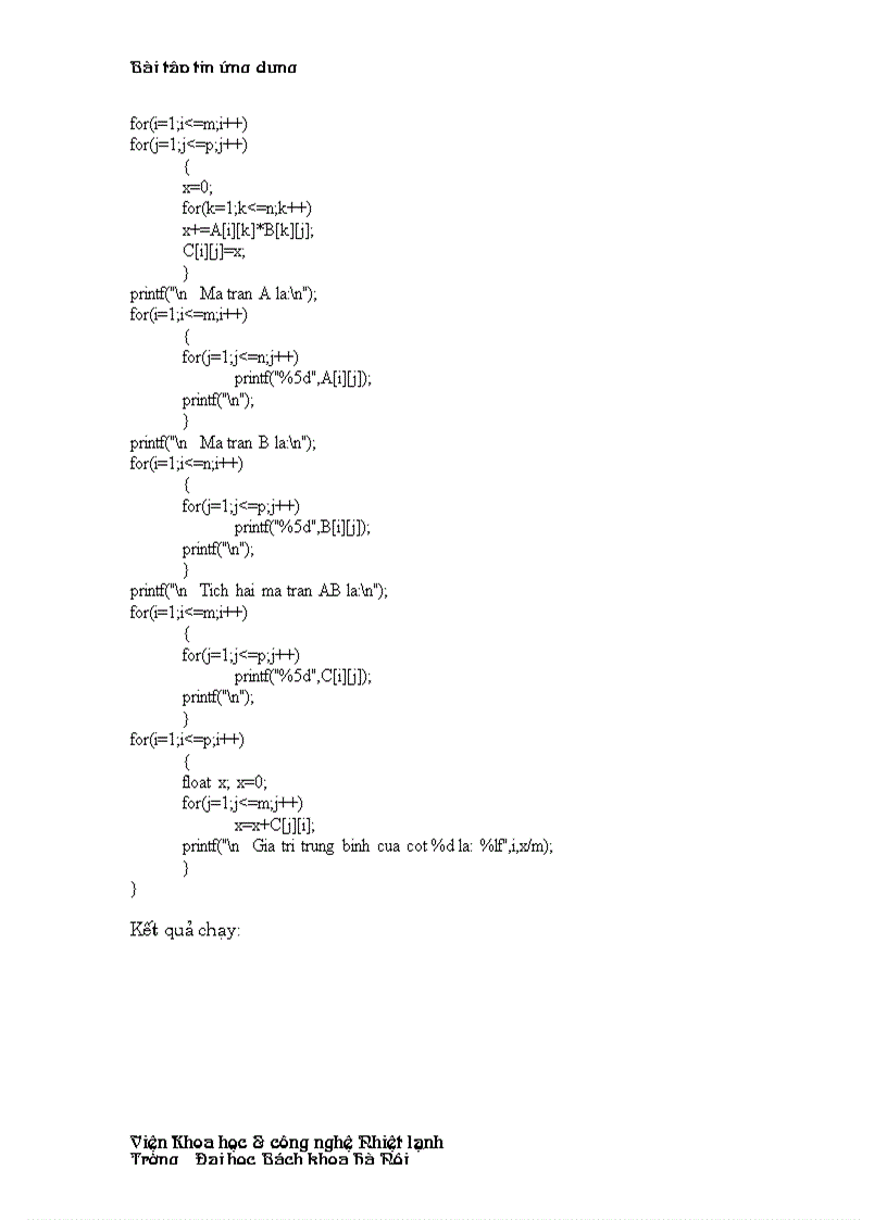 image for page Bài tập tin ứng dụng Lập trình C