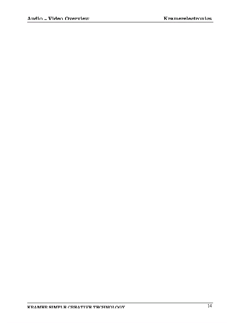 image for page Audio Video Overview Kramerelectronics