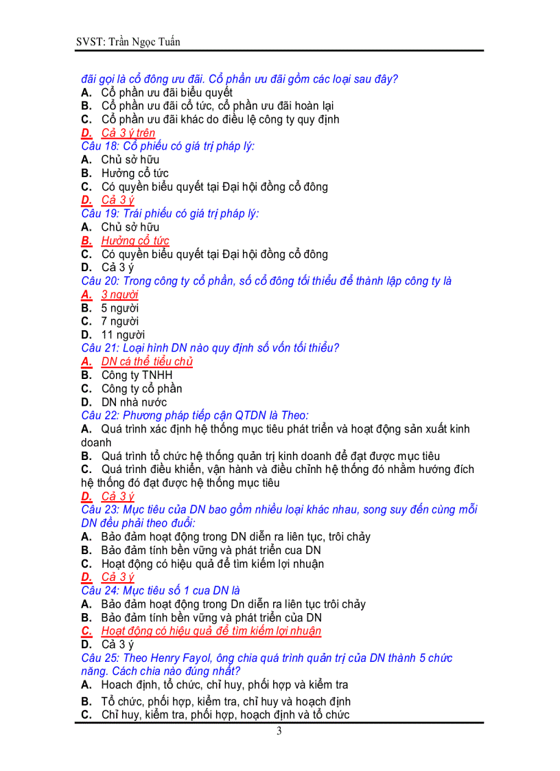 image for page Tuyển 246 câu hỏi trắc nghiệm môn Quản trị doanh nghiệp