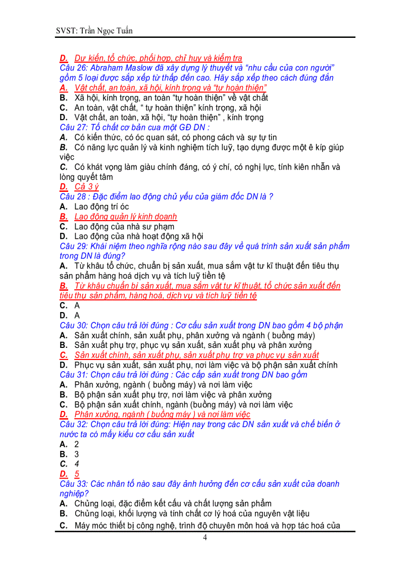 image for page Tuyển 246 câu hỏi trắc nghiệm môn Quản trị doanh nghiệp