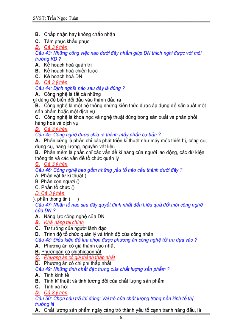 image for page Tuyển 246 câu hỏi trắc nghiệm môn Quản trị doanh nghiệp