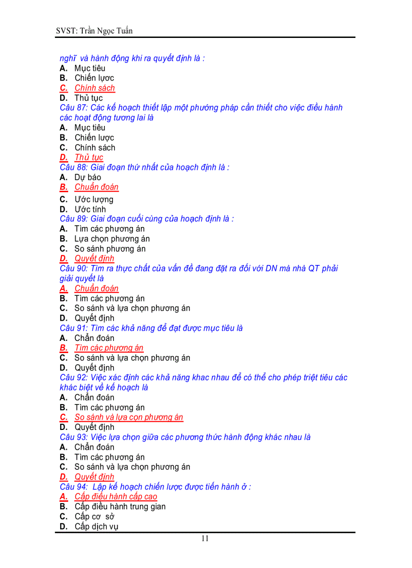 image for page Tuyển 246 câu hỏi trắc nghiệm môn Quản trị doanh nghiệp