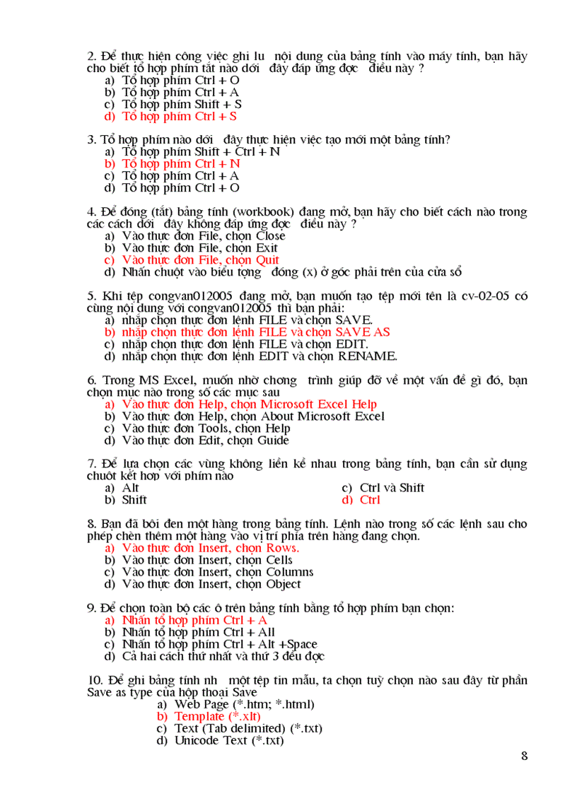 image for page Hướng dẫn ôn tập môn tin học văn phòng Phục vụ thi tuyển cán bộ công chức Năm 2011