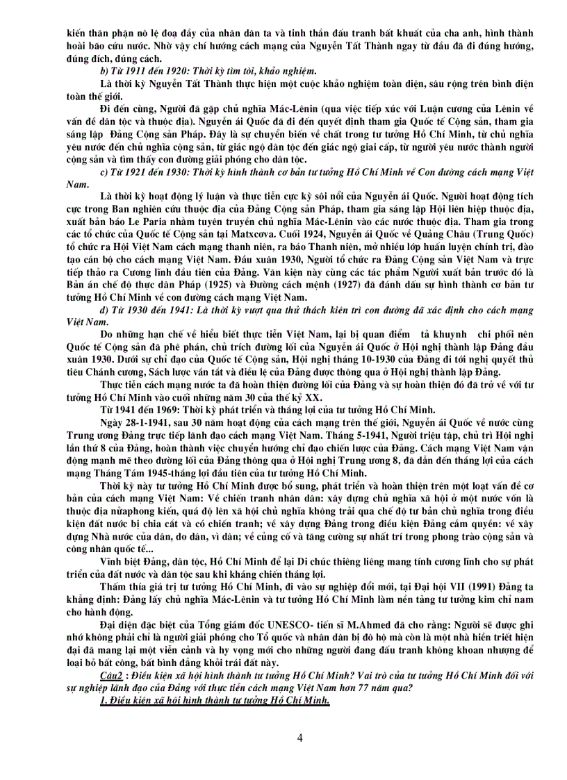 image for page Câu hỏi ôn tập môn tư tưởng Hồ Chí Minh