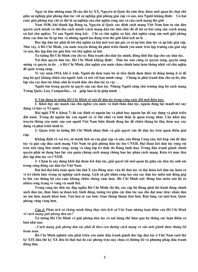 image for page Câu hỏi ôn tập môn tư tưởng Hồ Chí Minh