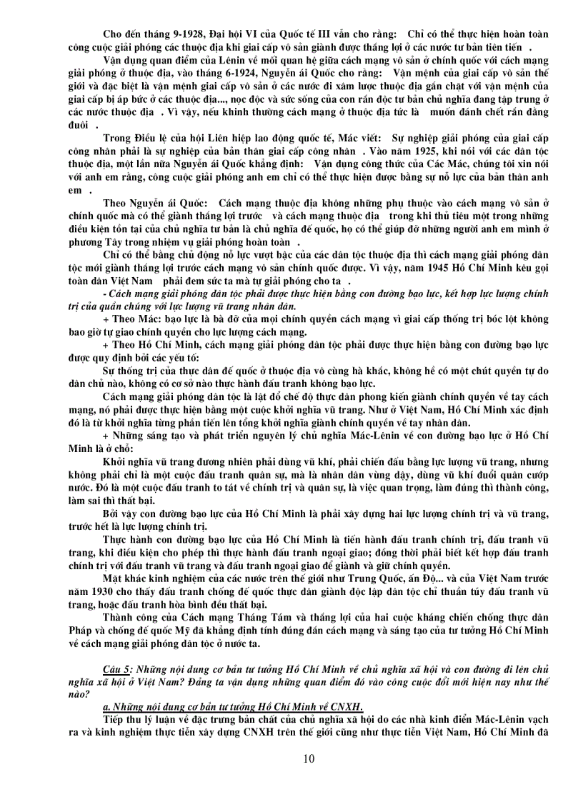 image for page Câu hỏi ôn tập môn tư tưởng Hồ Chí Minh