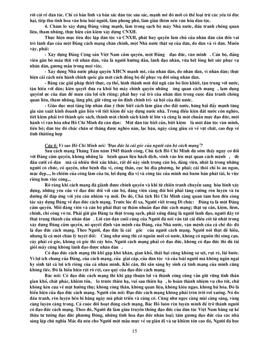 image for page Câu hỏi ôn tập môn tư tưởng Hồ Chí Minh