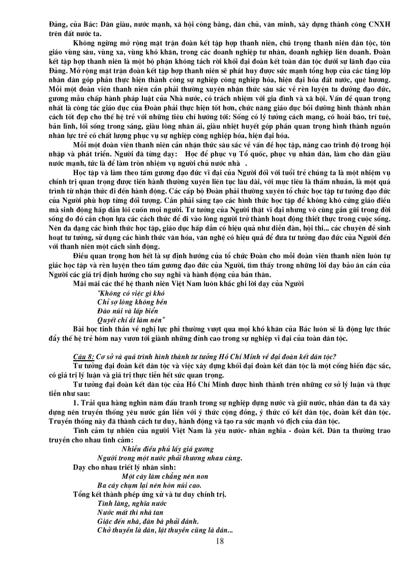 image for page Câu hỏi ôn tập môn tư tưởng Hồ Chí Minh