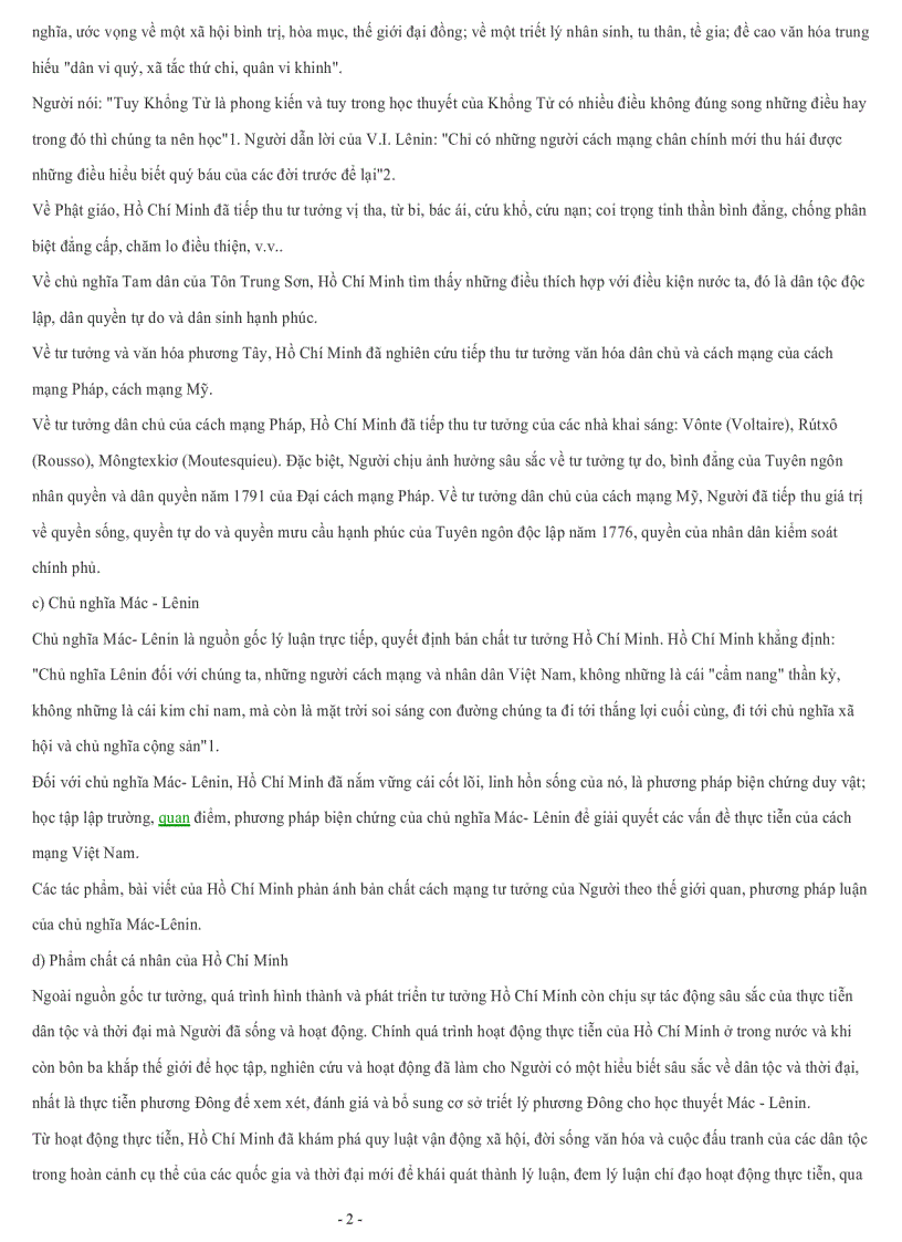 image for page Câu hỏi ôn tập môn tư tưởng Hồ Chí Minh 1