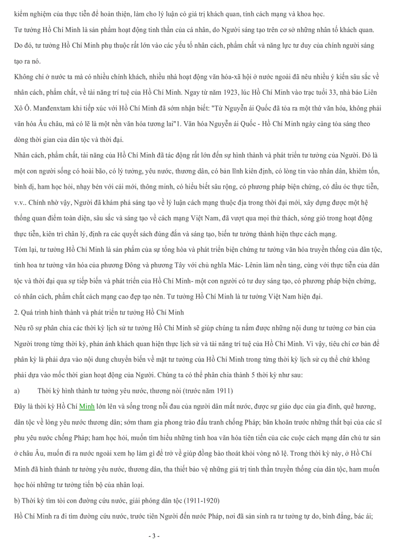 image for page Câu hỏi ôn tập môn tư tưởng Hồ Chí Minh 1