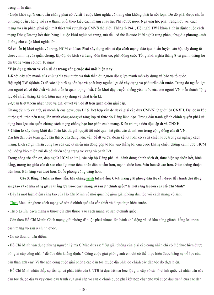 image for page Câu hỏi ôn tập môn tư tưởng Hồ Chí Minh 1