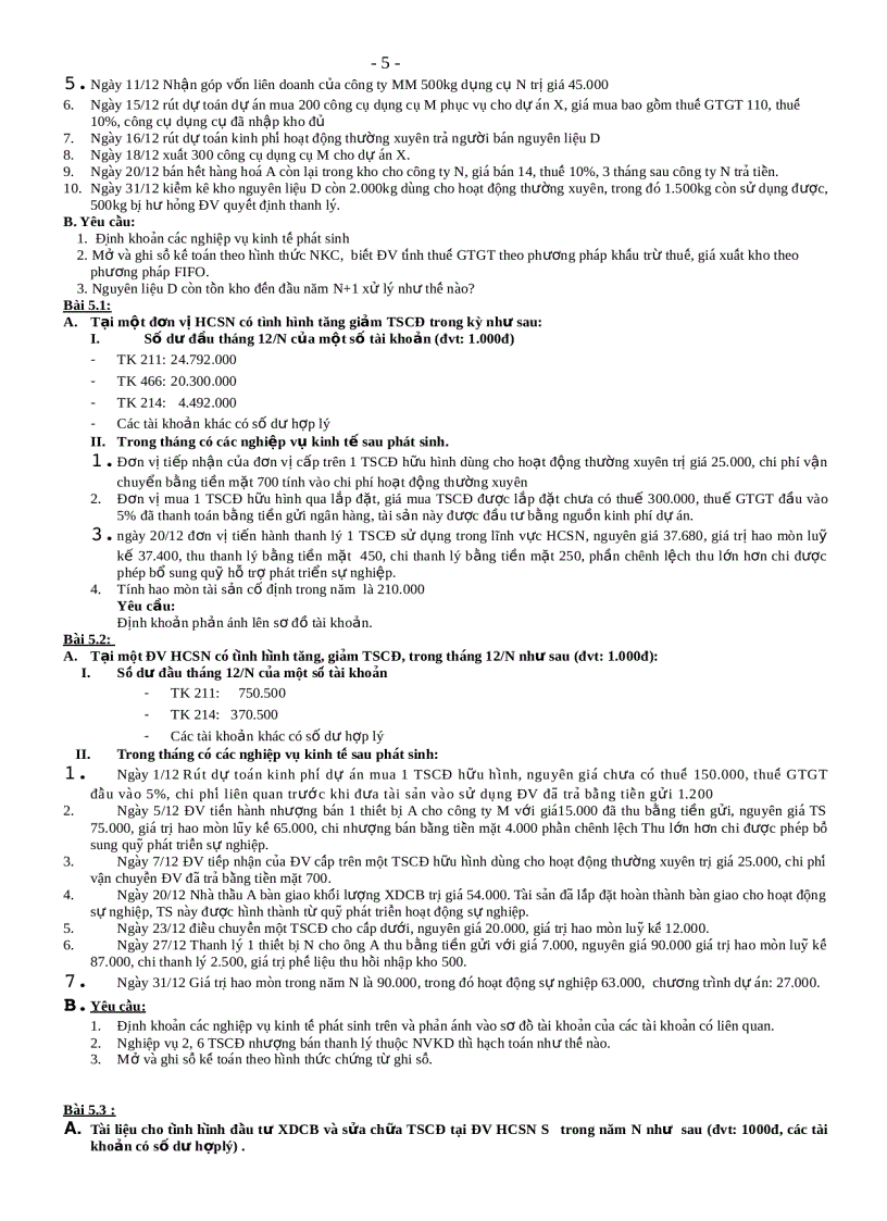 image for page Bài tập kế toán hành chính sự nghiệp