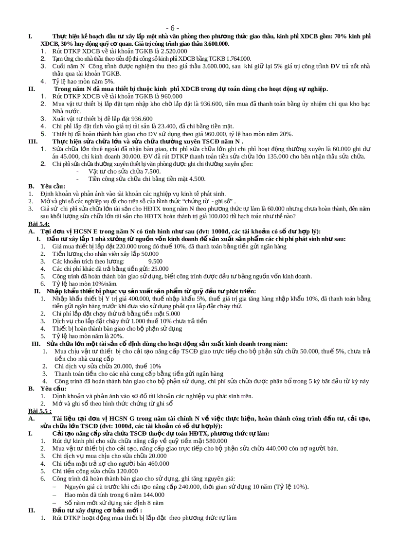 image for page Bài tập kế toán hành chính sự nghiệp