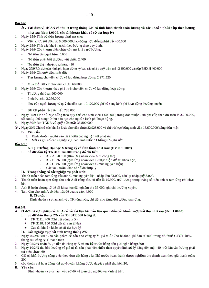 image for page Bài tập kế toán hành chính sự nghiệp