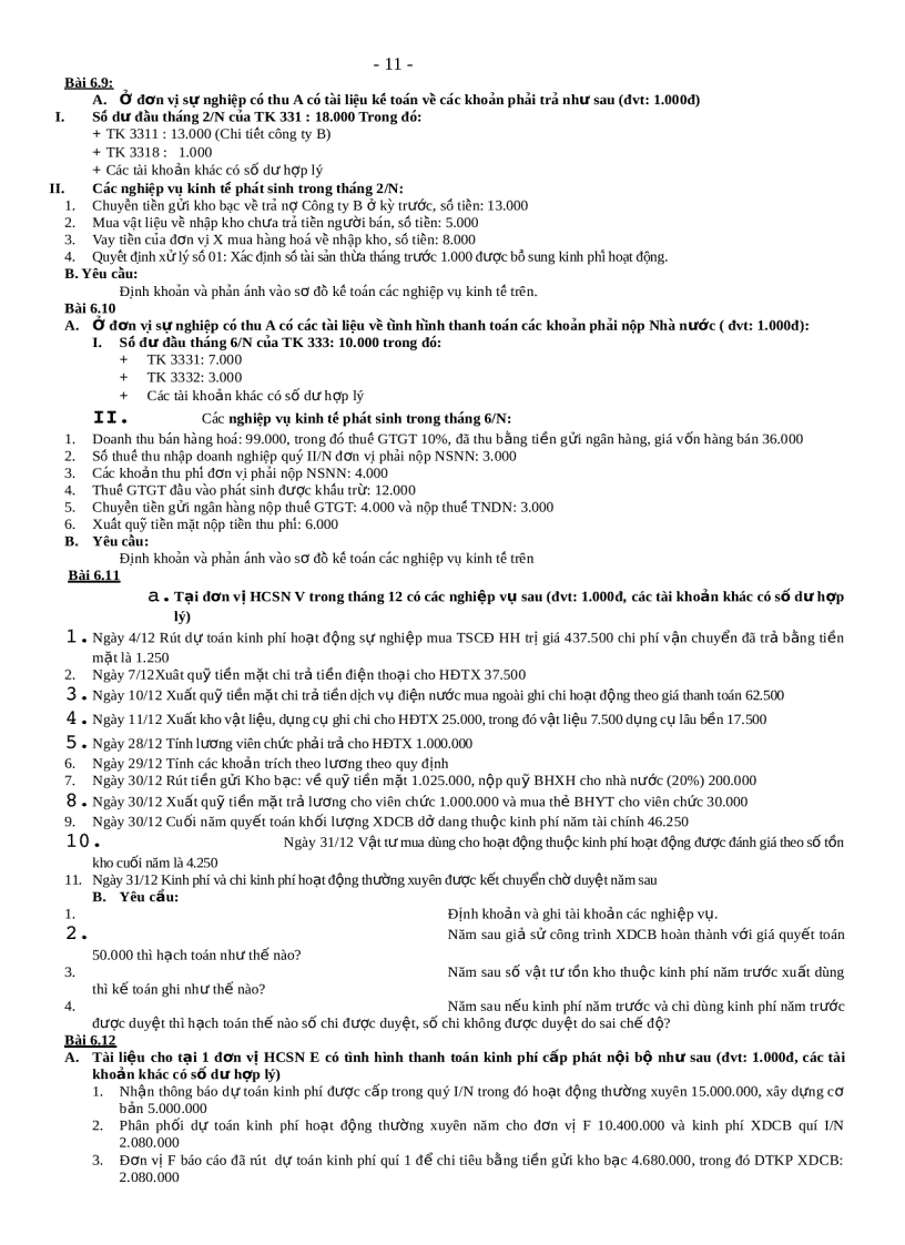 image for page Bài tập kế toán hành chính sự nghiệp