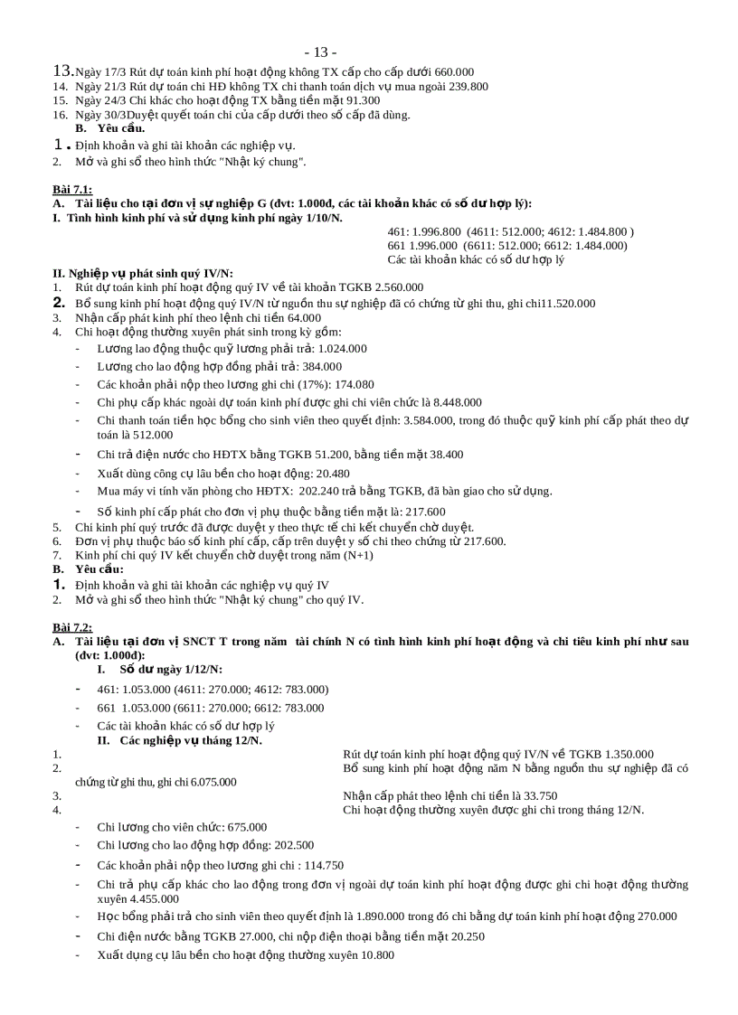 image for page Bài tập kế toán hành chính sự nghiệp