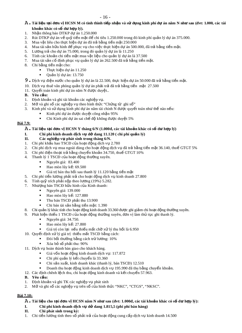 image for page Bài tập kế toán hành chính sự nghiệp