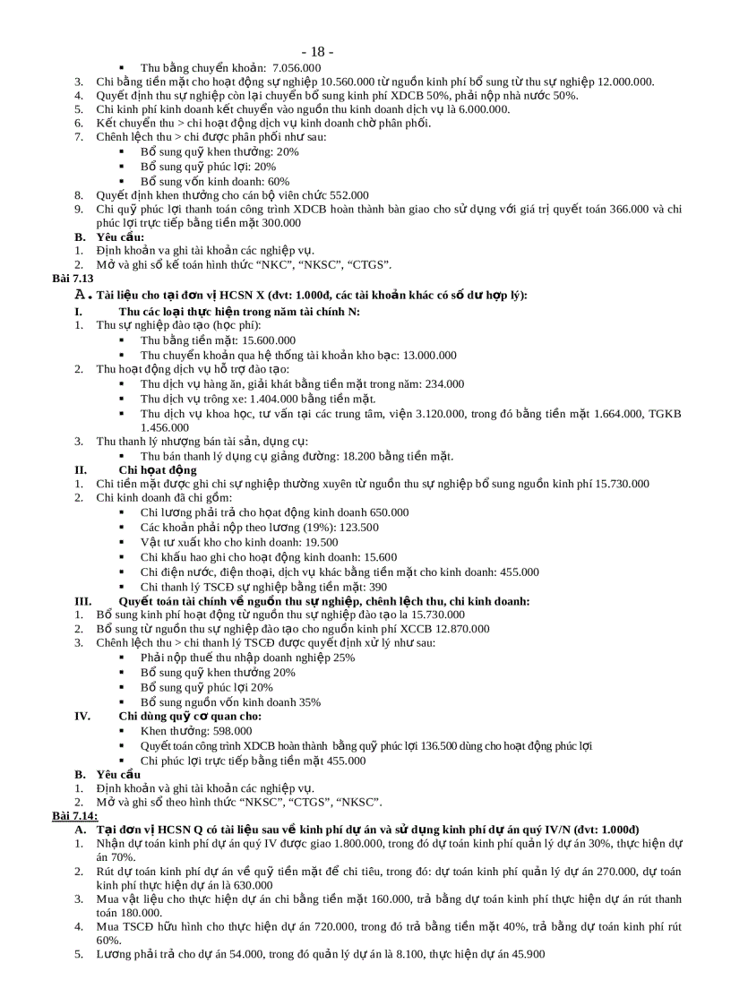 image for page Bài tập kế toán hành chính sự nghiệp