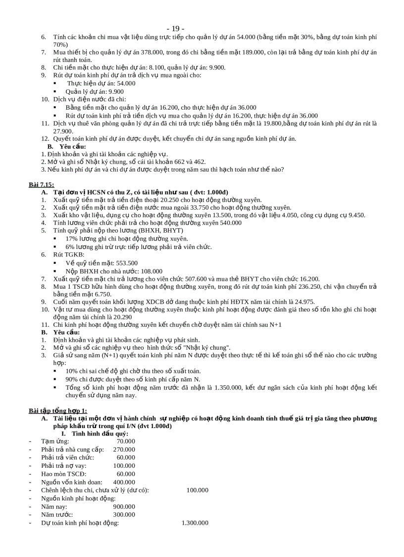 image for page Bài tập kế toán hành chính sự nghiệp