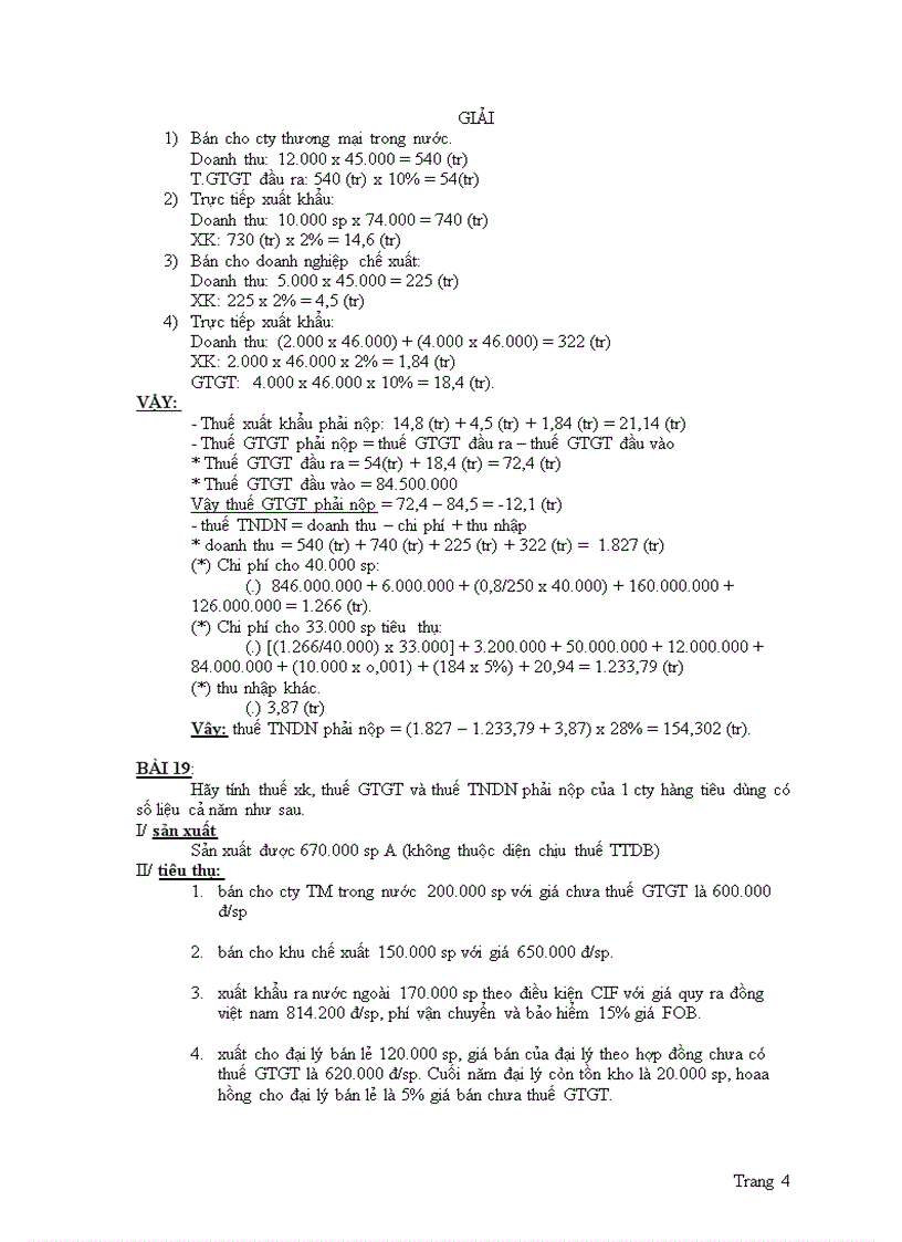 image for page Bài tập môn thuế có lời giải chi tiết