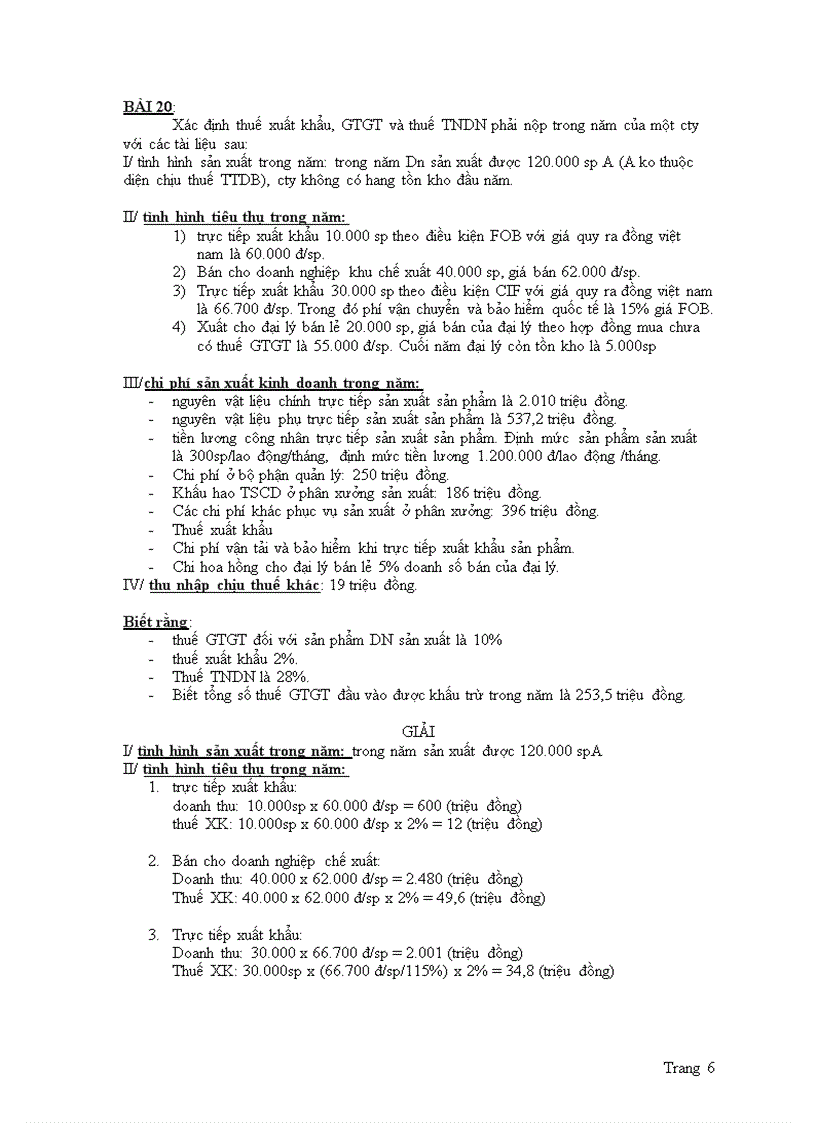 image for page Bài tập môn thuế có lời giải chi tiết