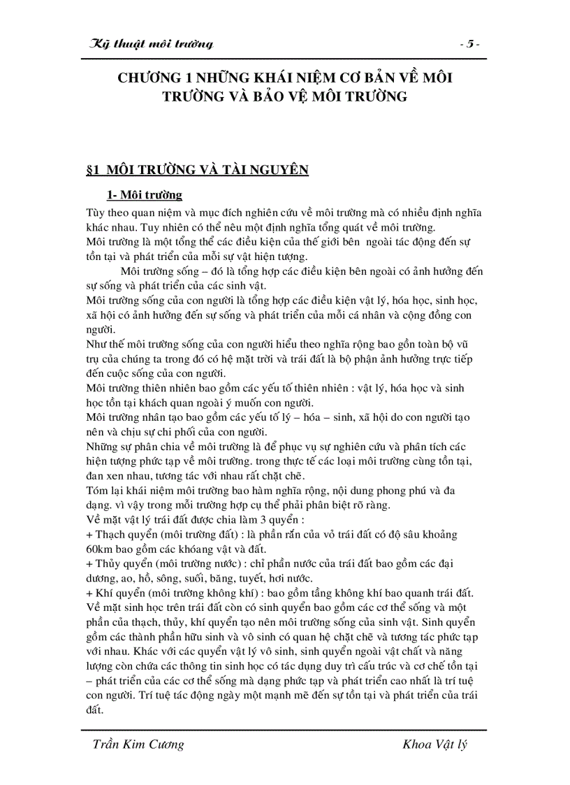 image for page Giáo trình Kỹ thuật Môi trường Đại học Đà Lạt