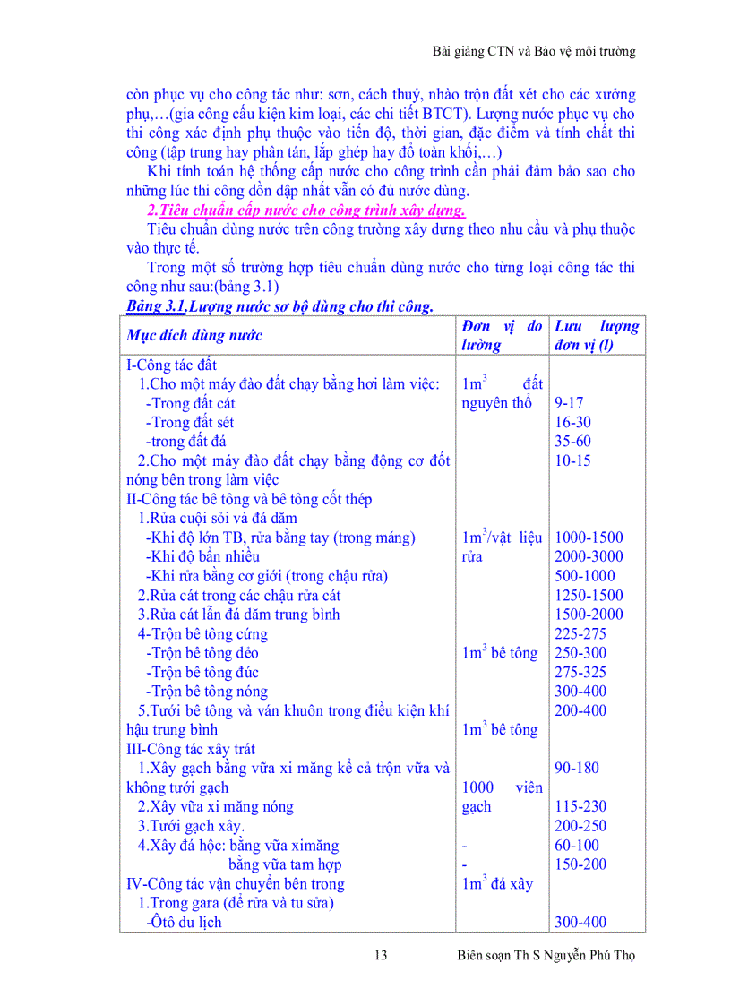 image for page Bài giảng Cấp thoát nước và Bảo vệ môi trường