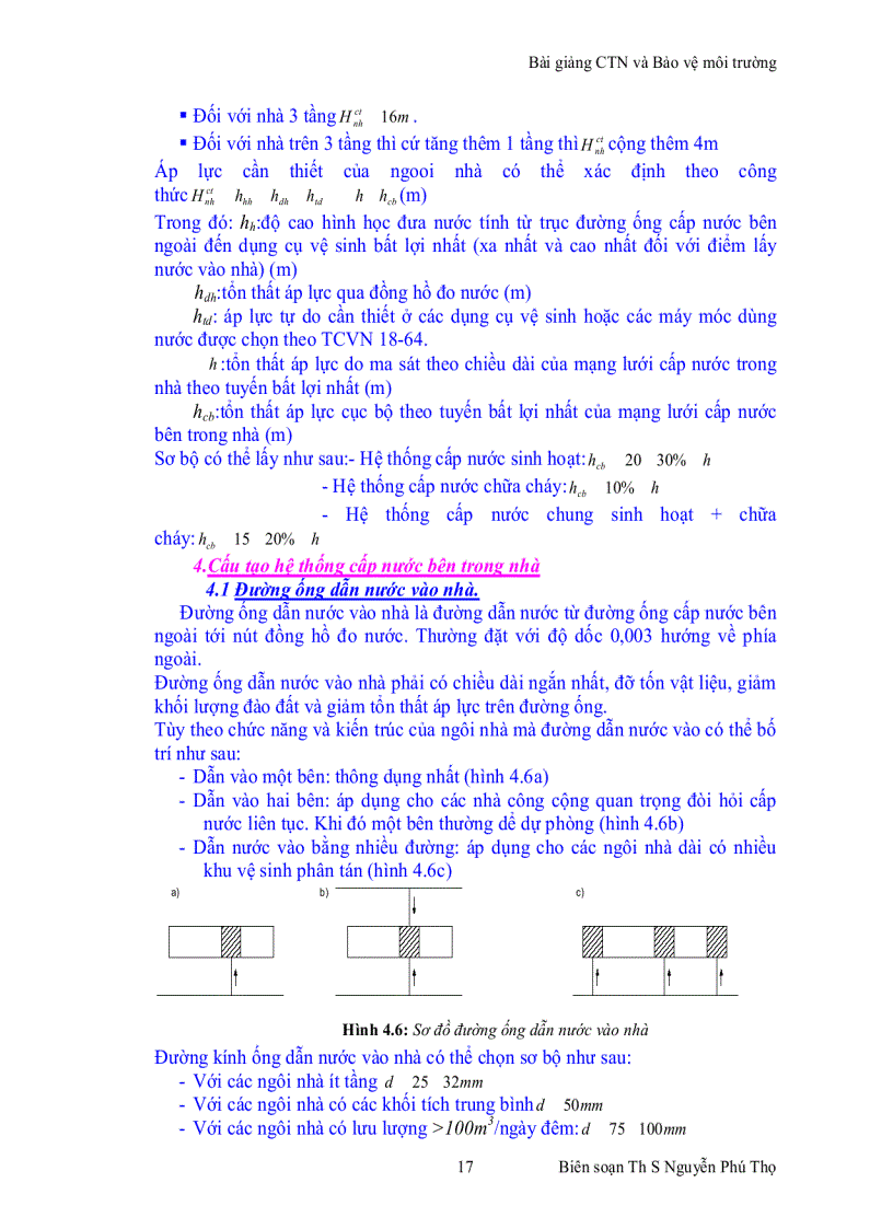 image for page Bài giảng Cấp thoát nước và Bảo vệ môi trường