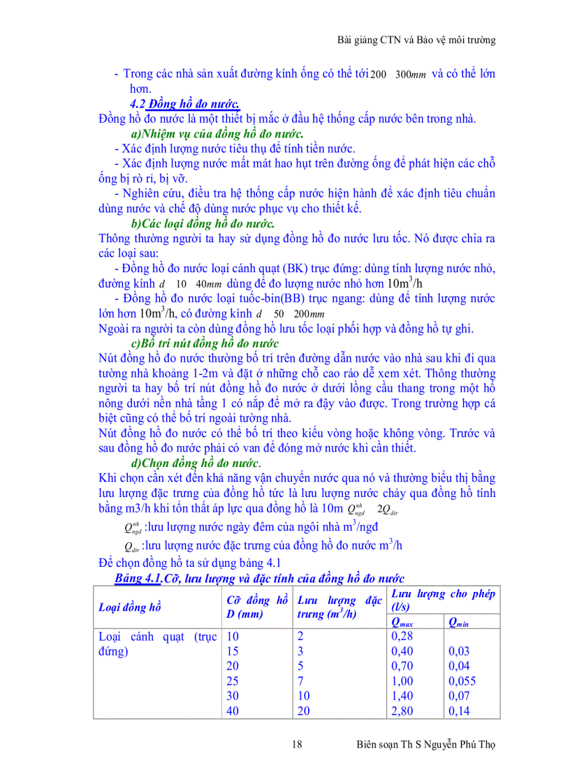 image for page Bài giảng Cấp thoát nước và Bảo vệ môi trường