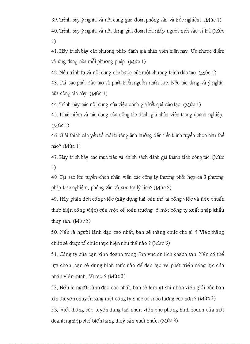 image for page Môn Quản trị nhân sự 63 câu