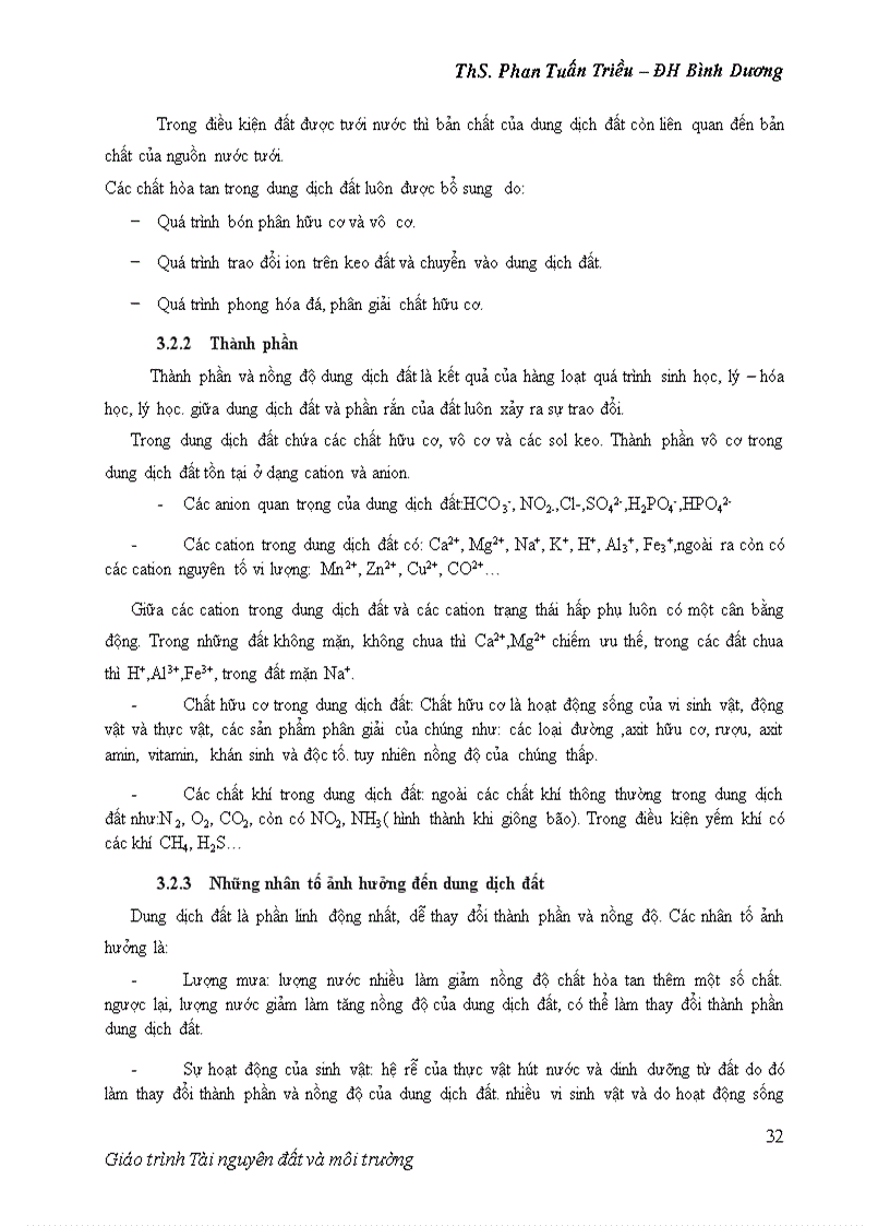 image for page Giáo trình tài nguyên đất và môi trường