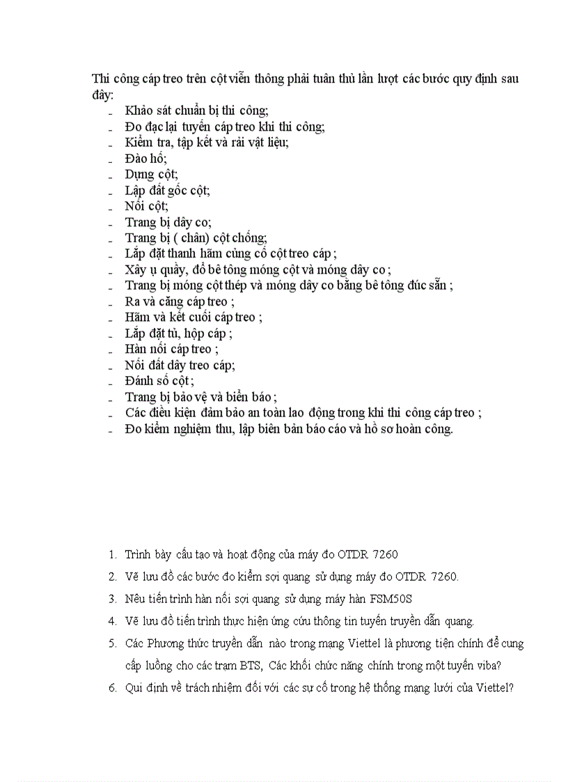 image for page Câu hỏi nâng bậc Nhân viên kỹ thuật truyền dẫn