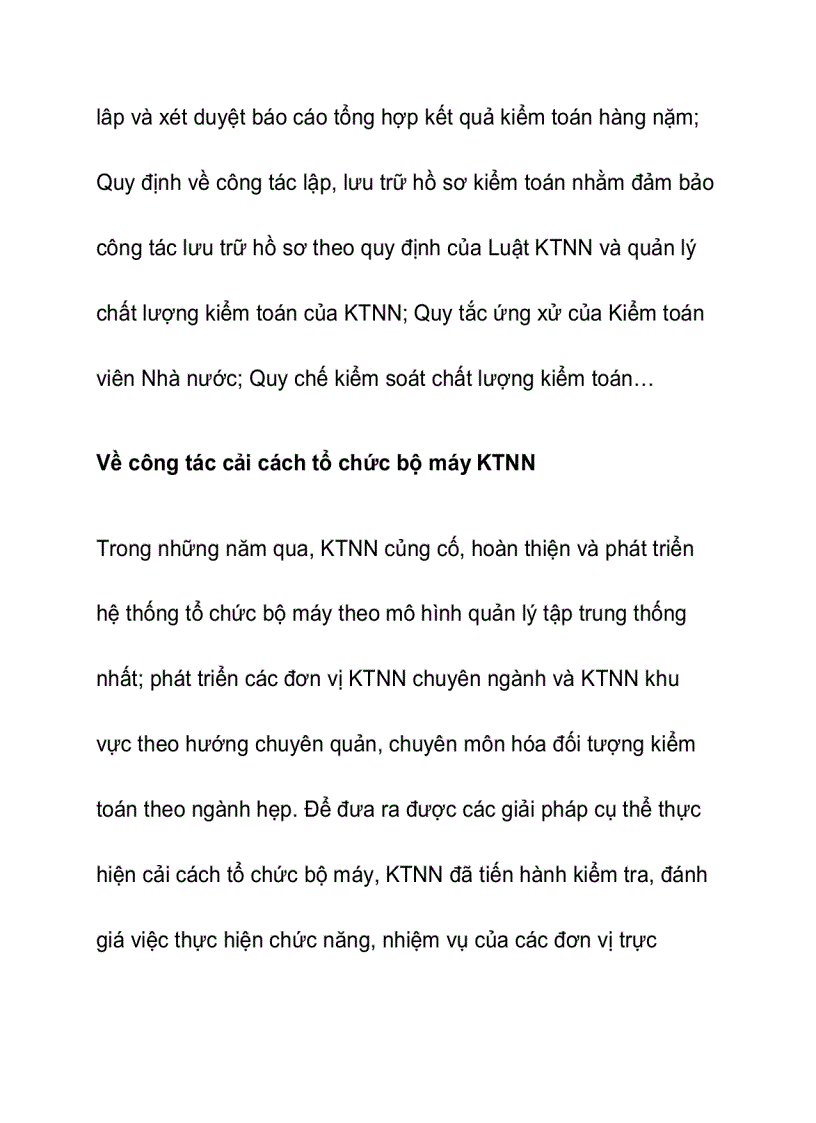 image for page Thực hiện cải cách hành chính nhằm nâng cao năng lực hiệu lực và hiệu quả của hoạt động của kiểm toán nhà nước