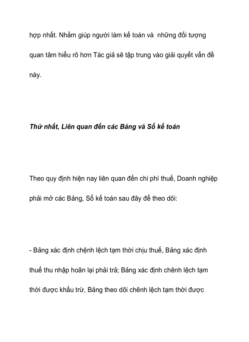 image for page Thuế thu nhập doanh nghiệp ghi sổ kế toán và trình bày báo cáo tài chính