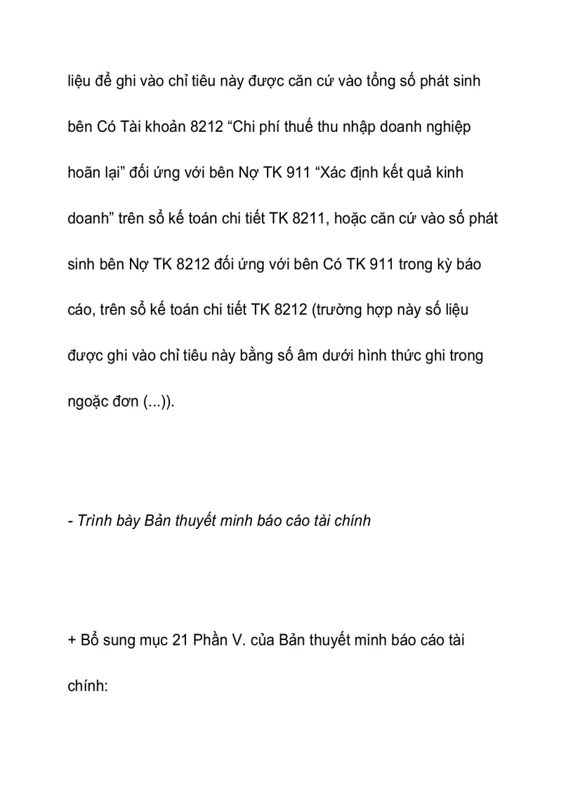 image for page Thuế thu nhập doanh nghiệp ghi sổ kế toán và trình bày báo cáo tài chính