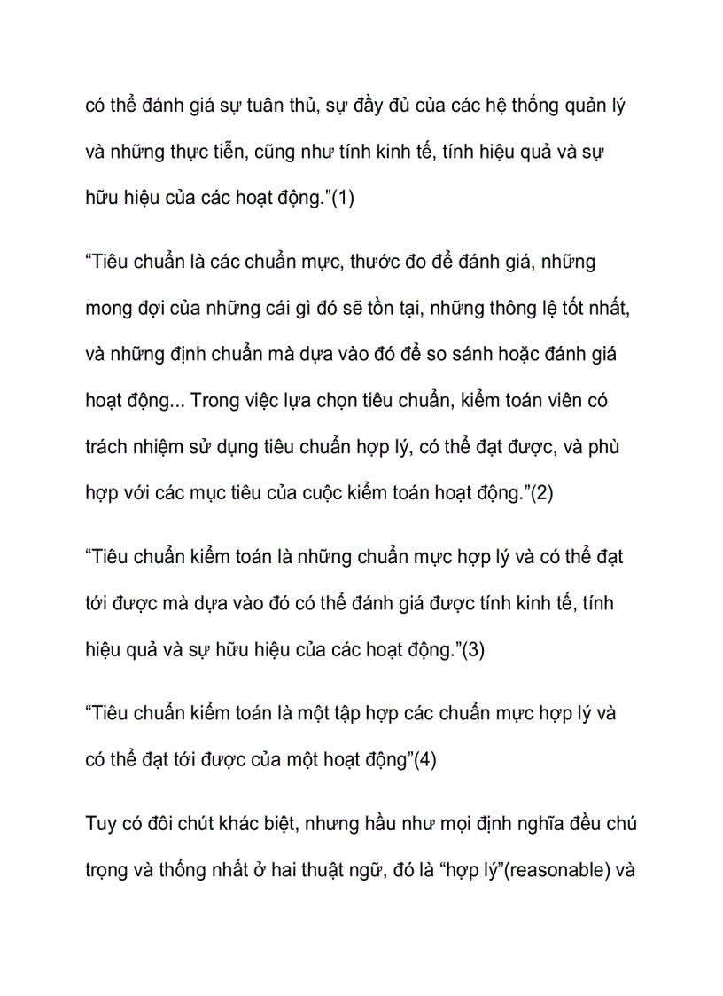 image for page Đôi nét về tiêu chuẩn đánh giá trong kiểm toán hoạt động