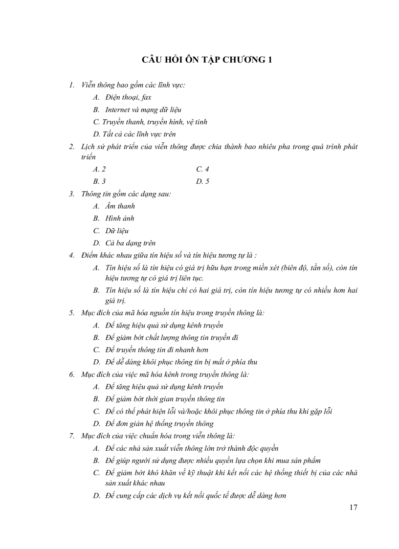 image for page Bài giảng tổng quan về viễn thông