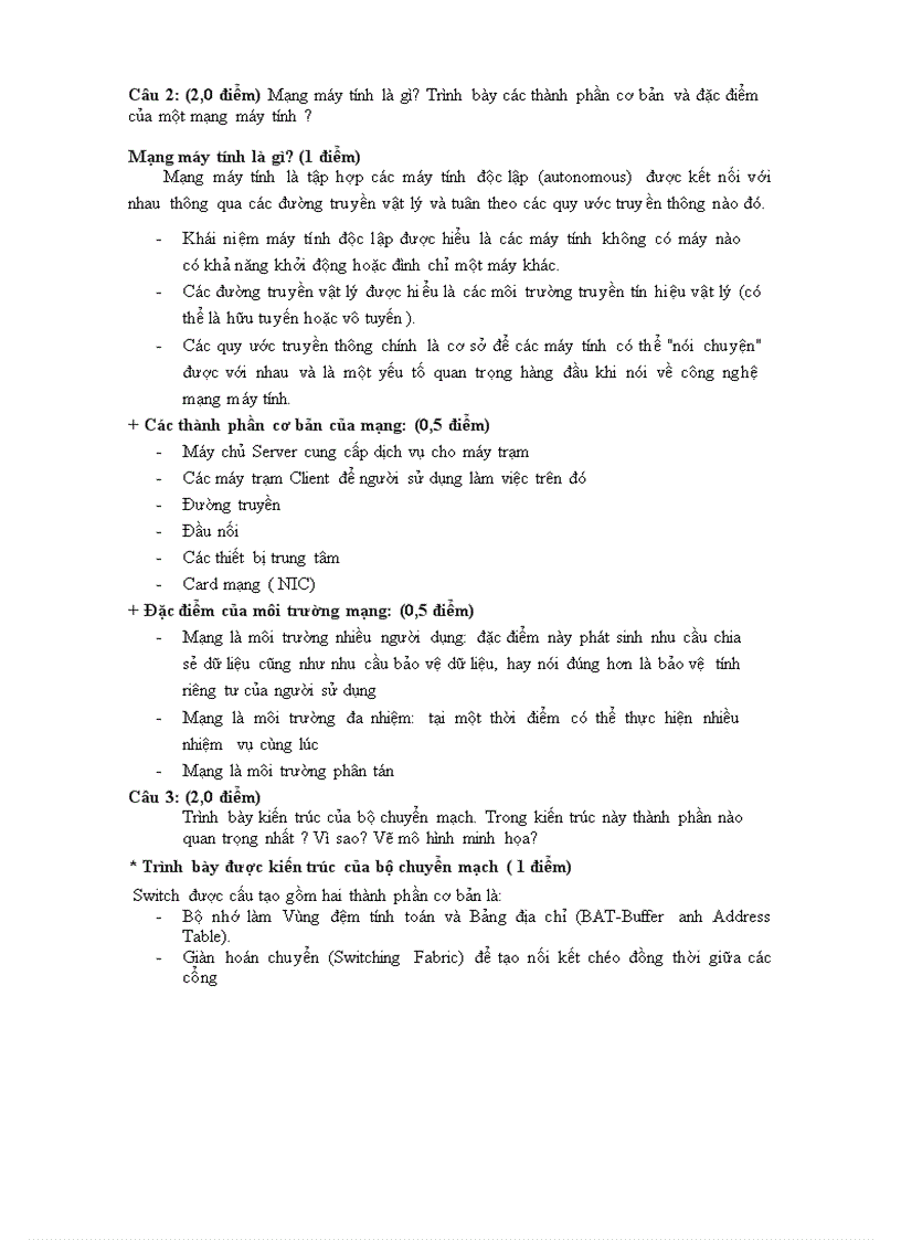 image for page Câu hỏi ôn tập cấu trúc máy tính