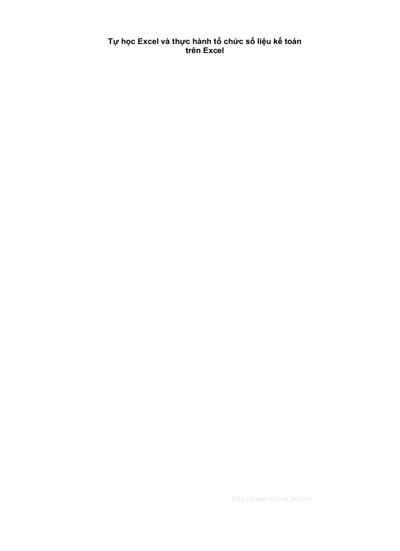 image for page Tài liệu Tự học Excel và thực hành tổ chức số liệu kế toán trên Excel