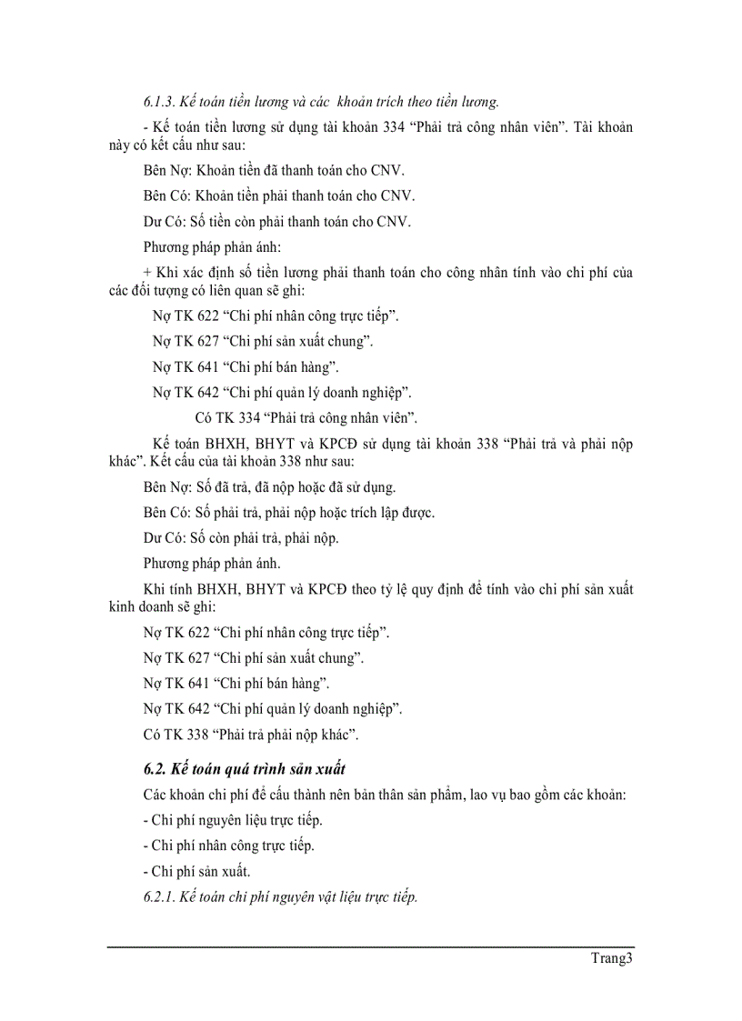 Kế toán các nghiệp vụ chủ yếu trong doanh nghiệp