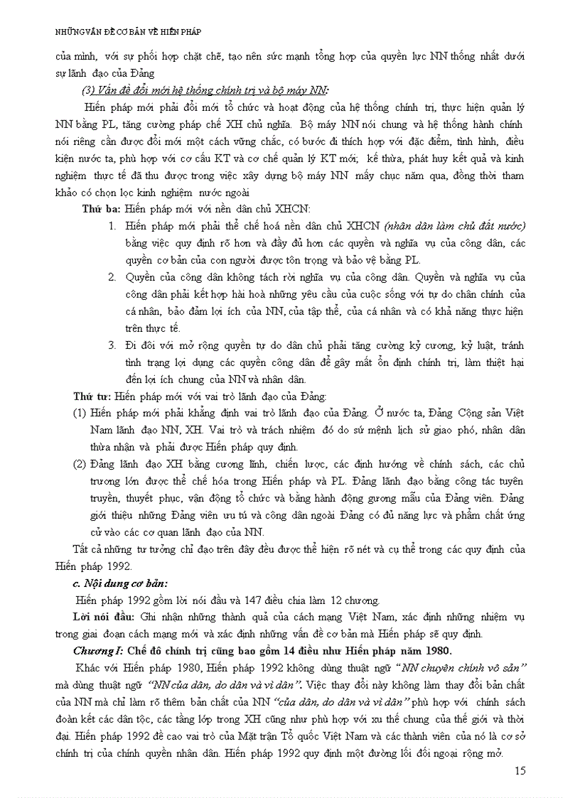 image for page Những vấn đề cơ bản vè hiến pháp