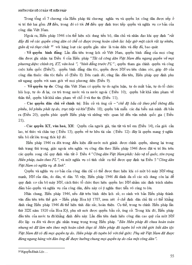 image for page Những vấn đề cơ bản vè hiến pháp