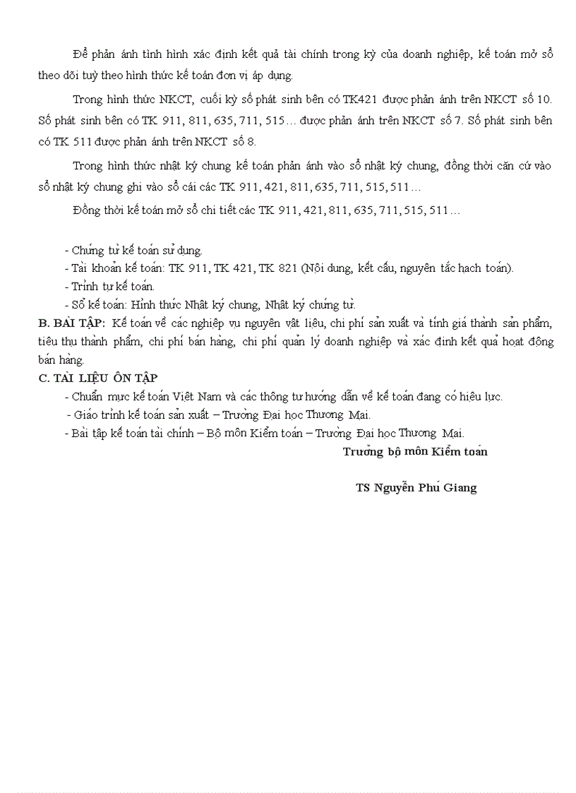 image for page ĐỀ CƯƠNG ÔN THI TUYỂN SINH Kế toán tài chính