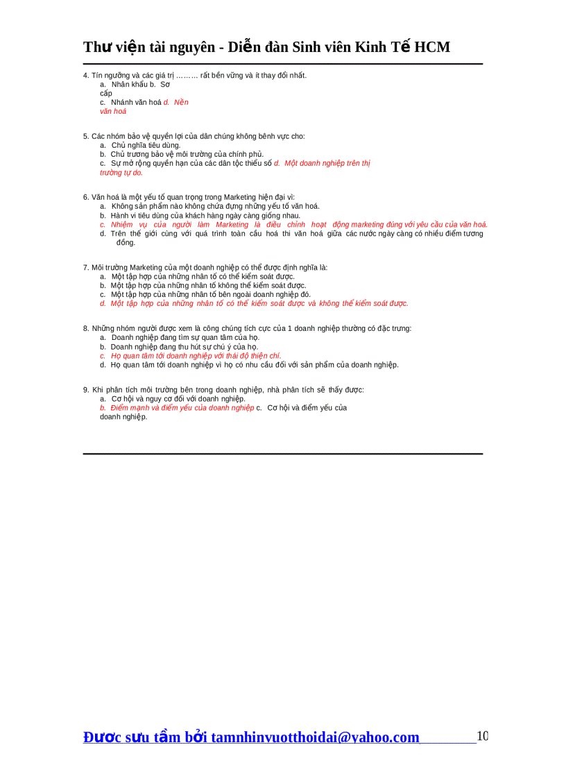 image for page Câu hỏi ôn tập makerting