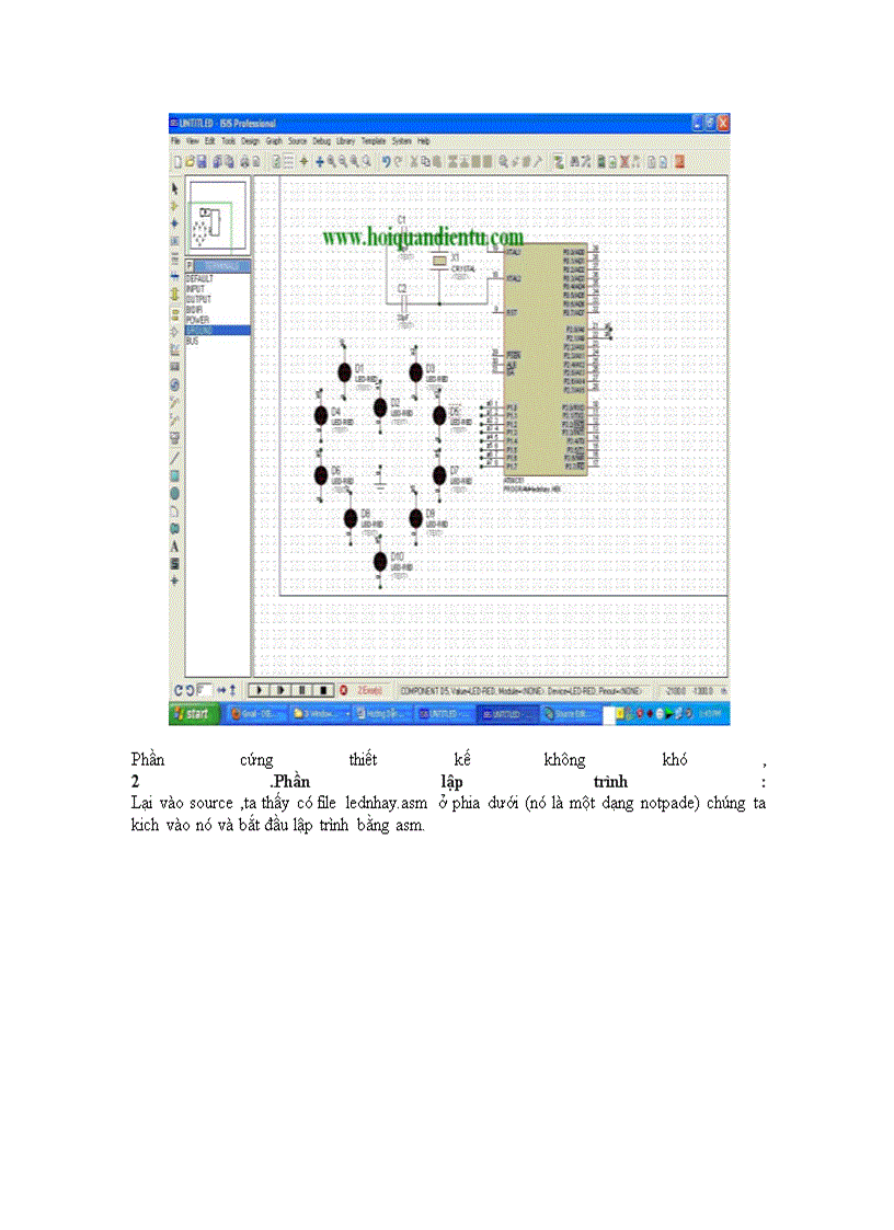 image for page Lập trình ma trận LED trong Protues dùng 8501