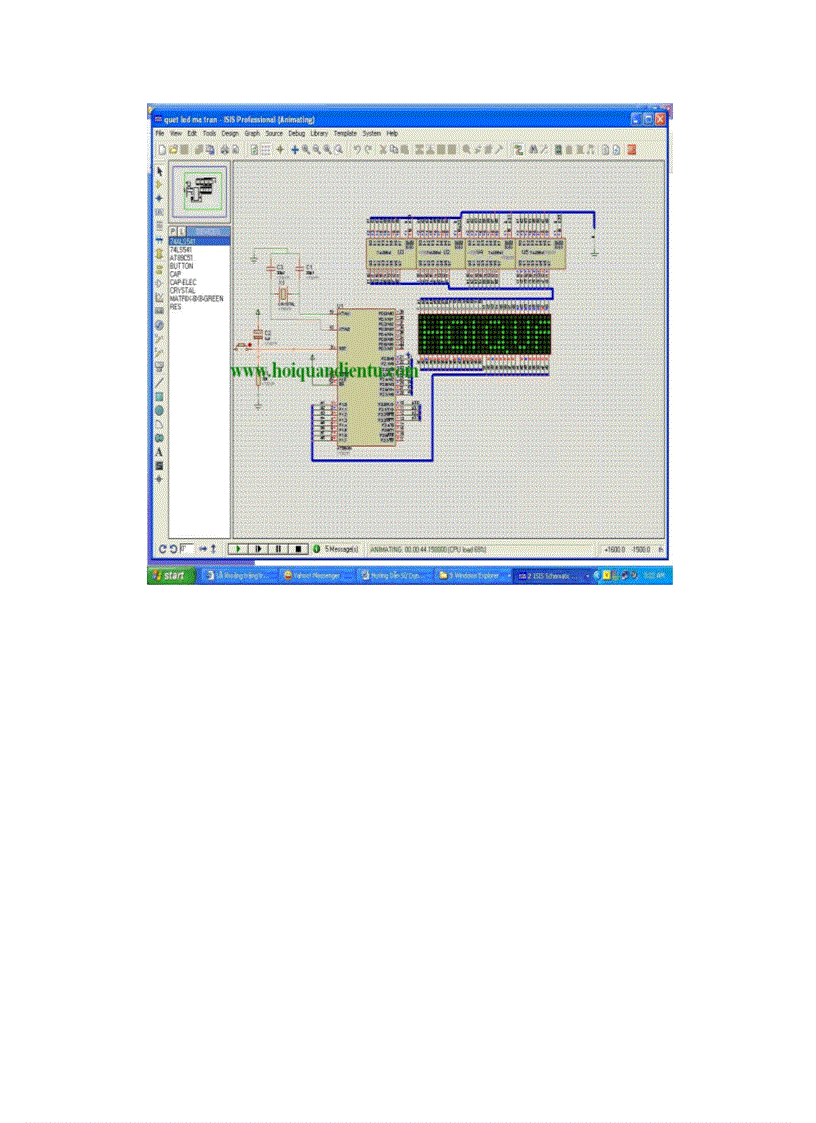 image for page Lập trình ma trận LED trong Protues dùng 8501
