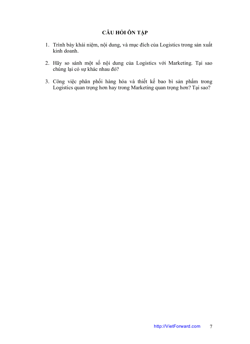 image for page Logistics