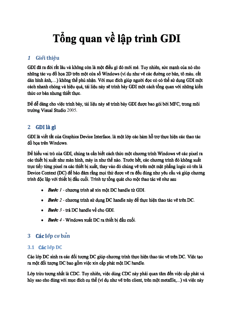 image for page Tổng quan về lập trình gdi