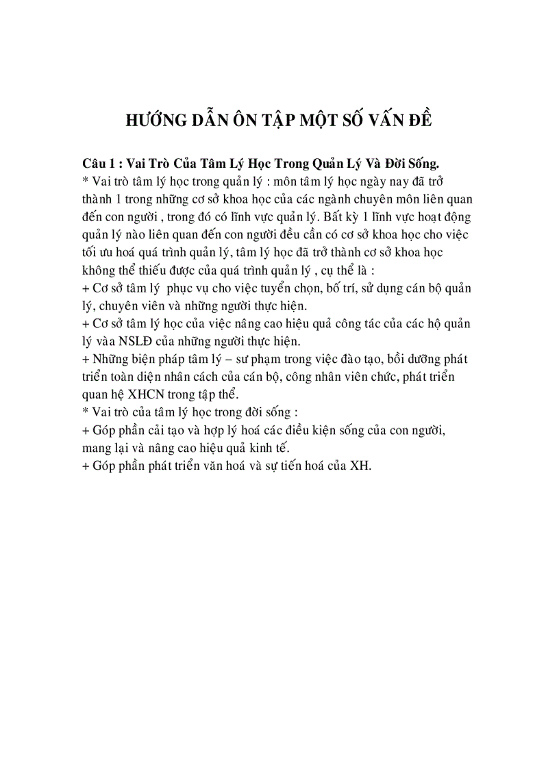 image for page Câu hỏi ôn tập tâm lý học