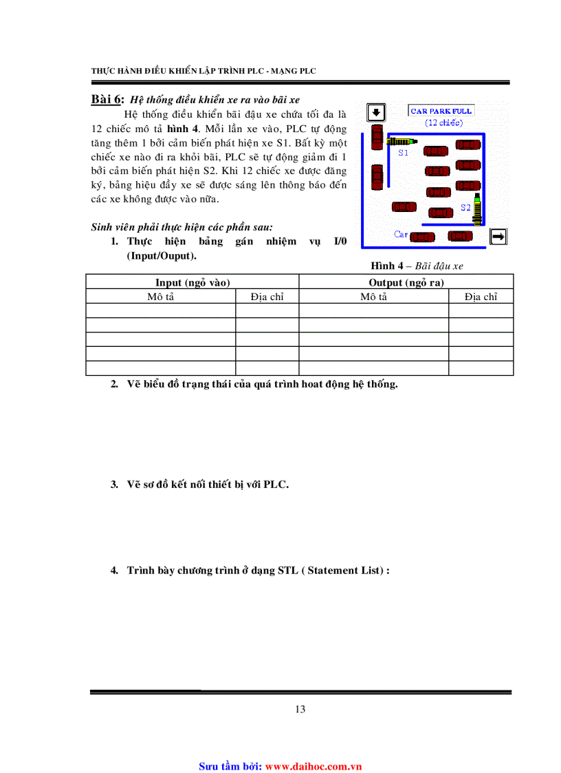 image for page Thực hành điều khiển lập trỉnh plc